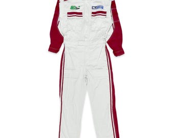 Macacão de verão JDM Retro Hiroshima Toyota Tecno Stretch Vermelho Tsunagi