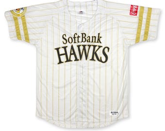 Maglia da baseball Majestic Japan Softbank Hawks Takano Saiten 2018 limitata bianca