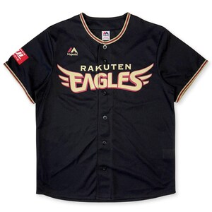 Majestic NPB Japan Baseball Tohoku Rakuten Eagles Fantröja Svart
