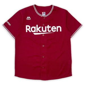 Maglia da baseball New Japan NPB Majestic Tohoku Rakuten Eagles rossa