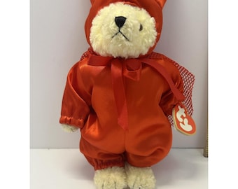 Vintage Ty Attic Treasures Devlin Plush Stuffed Animal Small Orange Halloween