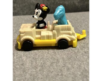 Vintage Disney Minnie Mouse Dinosaur Car McDonald's 2002 Happy Meal Toy Small