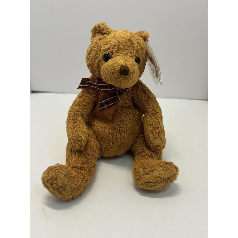 Vintage 2002 Ty Woody Brown Bear Beanie Babies Plush Stuffed Animal Small Cute image 1