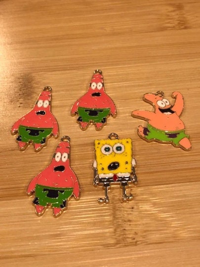 5 pcs Spongebob Starfish and Patrick l Nickelodeon l Enamel Charms F3