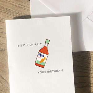 Carte Sauce de poisson - Punny asiatique, salutation mignonne drôle, anniversaire, célébration, fête, nourriture et boisson