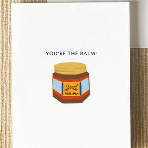 Tiger Balm Card - Asian Punny, Funny Cute Greeting, Congratulations, Good Luck, Birthday, Celebration