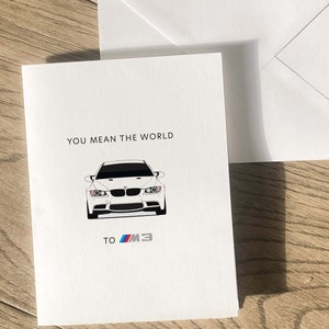 BMW M3 E92 Card - Car Punny Valentine’s Day, Anniversary, Wedding, Funny Greeting Card