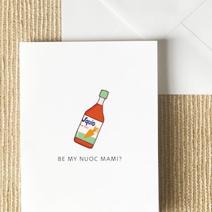 Sauce de poisson Nuoc Mam Card - Punny asiatique, drôle de salutation mignonne, anniversaire, célébration, fête, nourriture et boissons