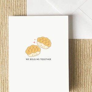 Bolo Bao Card - Asian Punny, Funny Cute Greeting, Love, Valentine’s Day, Anniversary, Wedding, Food & Drink