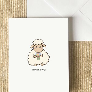 Carte de remerciement brebis (vous) - carte de voeux drôle mignonne de petit garçon, merci, amour, appréciation