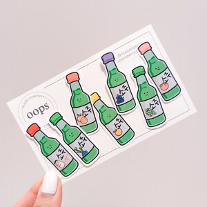 Soju Sticker Bundle Set of 7 - Soju, Chum Churum, Asian Drinks Beverages