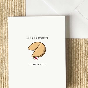 Carte Fortune Cookie - Punny asiatique drôle mignon voeux, carte de fête des mères