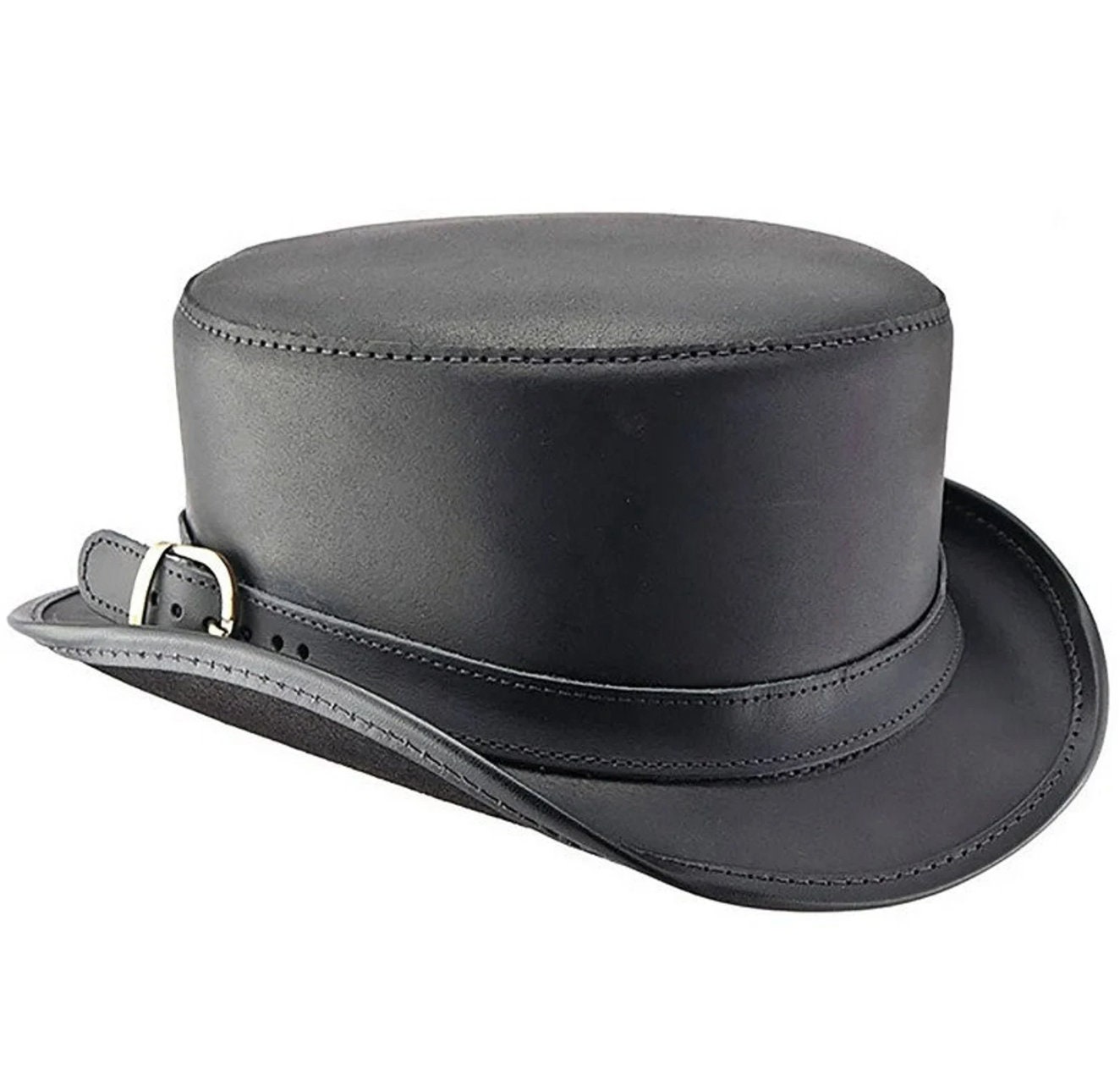 Leather Top Hat Steampunk Top Hat El Dorado Deadman Leather Top Hat