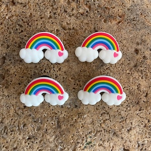 4 Rainbow Shoe Charms