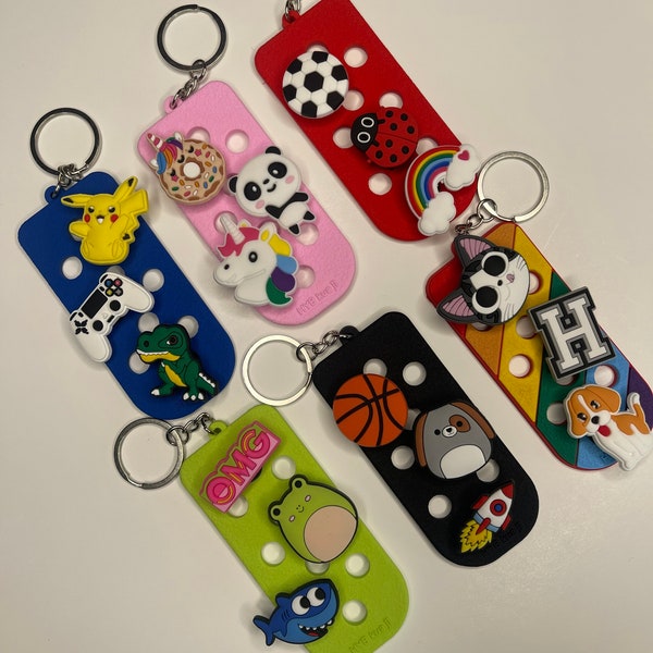 Back to School Keychain, Kids Party Favors, Backpack Keychains, Croc Charms, Kids Gift Idea