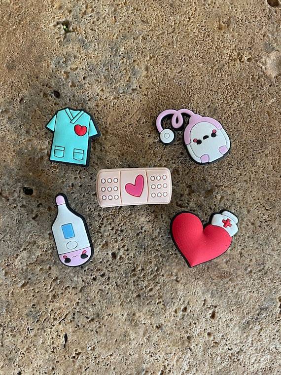 Healthcare Shoe Charms: Nurse Clog Accessories, PVC Charms (5