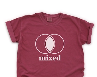 Mixed Comfort Colors Biracial Shirt, Mixed Race, Mixed Girl Shirt, Mixed Race Shirt, Multiracial Tshirt, Mixed Chick Perfectly Mixed Wasian