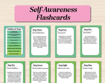 Selbstbewusstseinskarten - Ideales Werkzeug für persönliches Wachstum, CBT und Schulberatung - Sofortiger Download