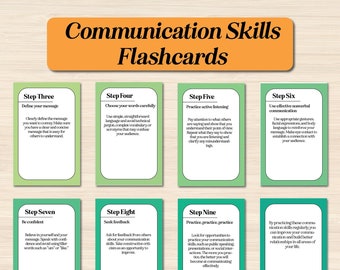 Flashcards voor communicatievaardigheden - Een nuttige bron voor therapie, coping en emotionele groei, CGT en schoolbegeleidingstools, Instant PDF