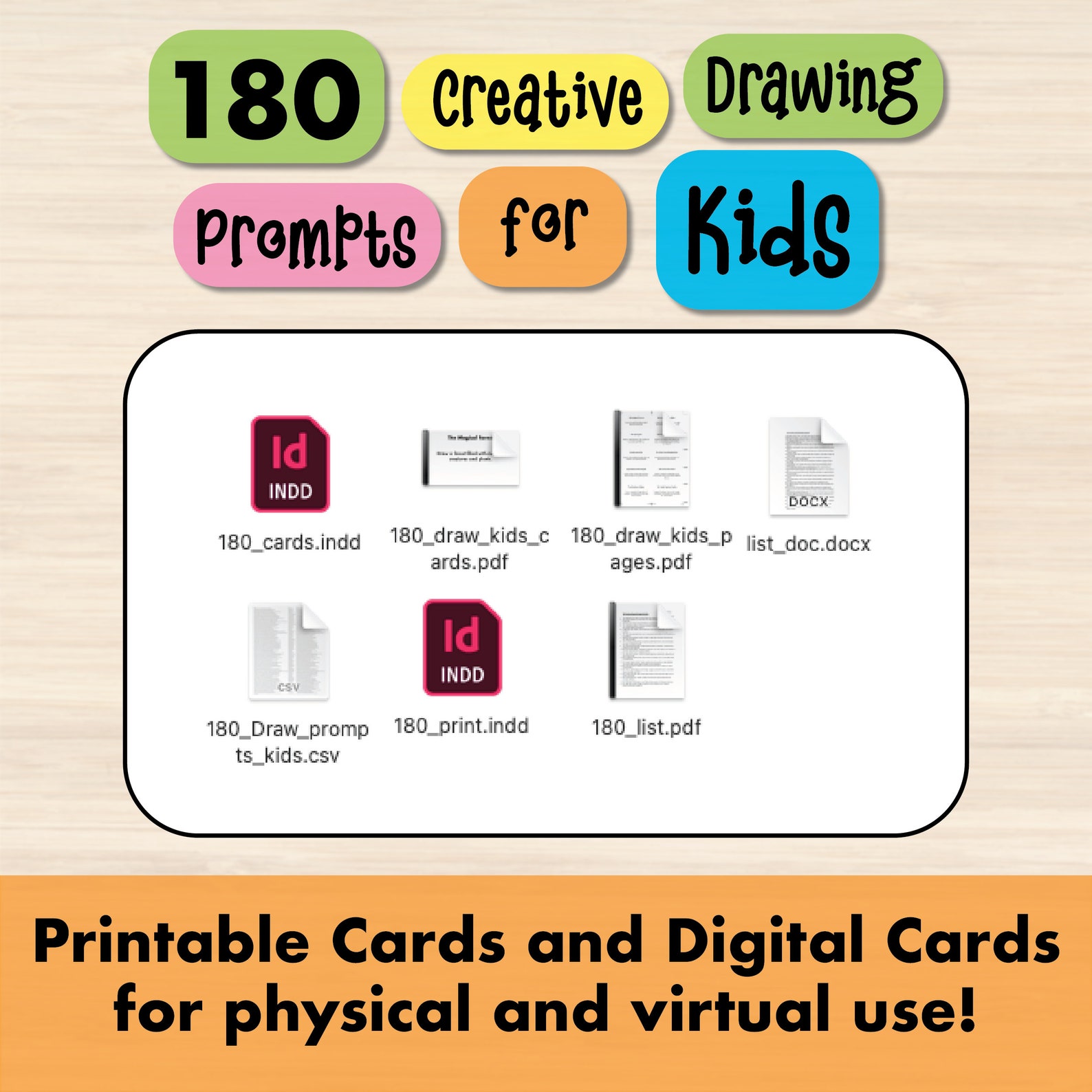 Creative Drawing Prompts for Kids - Etsy