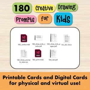 Creative Drawing Prompts for Kids - Etsy