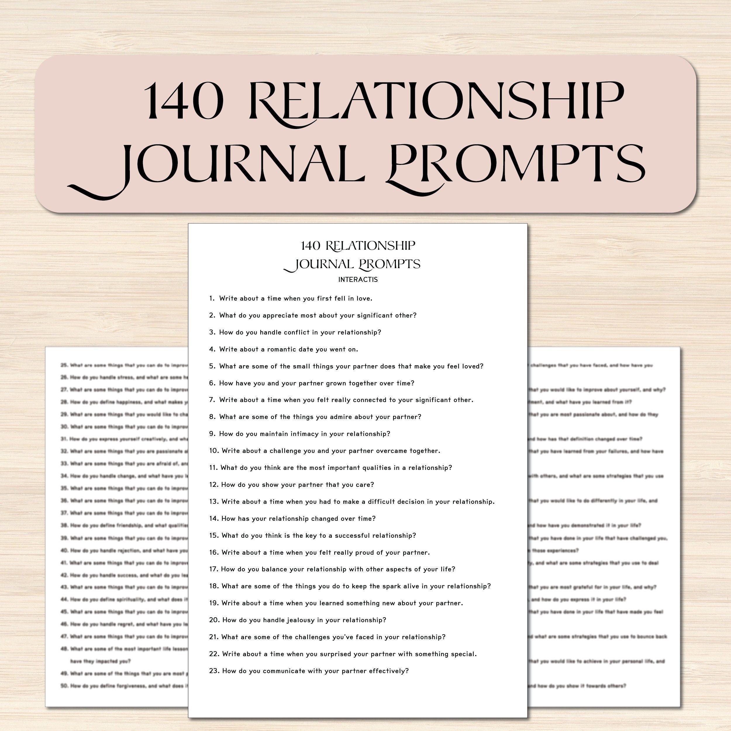 Relationship Journal Prompts