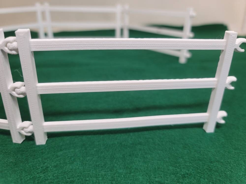 Farm Fence Toy Model Fence 3 Rail Fence Toy Doll House Fenceing Animal
