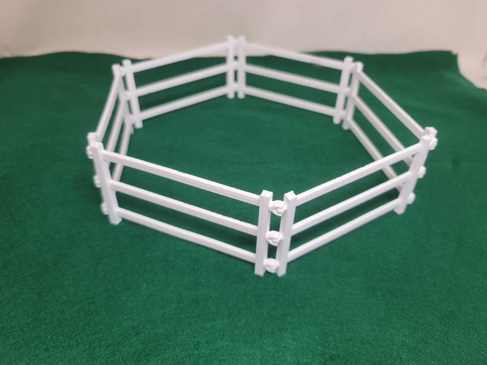 Farm Fence Toy Model Fence 3 Rail Fence Toy Doll House Fenceing Animal