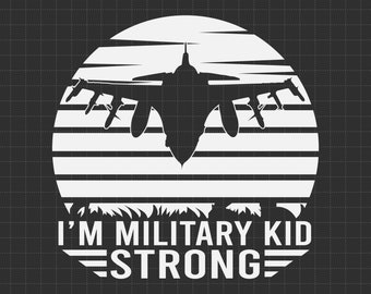 Military Kid Strong Jet Up Svg, Military Soldier Svg, Purple Up Svg, Veteran Of US Army, Proud Military Family, Military Child Svg Active
