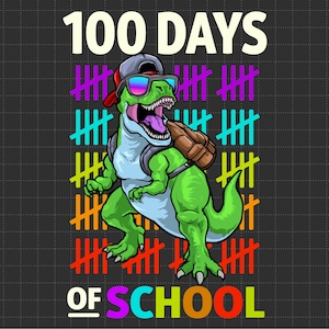 Dinosaur Lover 100th Days Of School Svg, 100 Day Y'all Svg, Dino Lover Svg, scholing Svg, Teacher Apprecation Svg, leraar cadeau