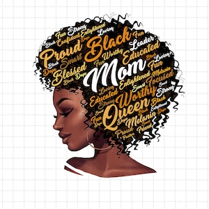Felice Festa della Mamma Regina della Mamma Nera Afro Africana Png, Orgoglio Nero Png, Mese della Storia Nera Png, BLM Png, Afroamericano Png, Melanina Png