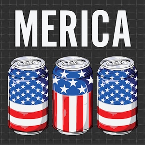 Merica Beer American Flag 4th of July, American Patriotic, Independence Day, Because Of The Brave, Svg, Png Files For Cricut Sublimation