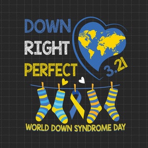 Syndroom van Down Svg Png, World Down Syndrome Day Svg, Down Right Perfect Svg, Downsyndroom Awareness, Rock Your Socks Svg, digitale download