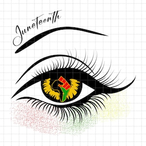 Juneteenth Eye Afro-Amerikaanse vrouwen Black History Pride Svg, Freedom Day Svg, Afrika Svg, Black History Svg, African American Svg