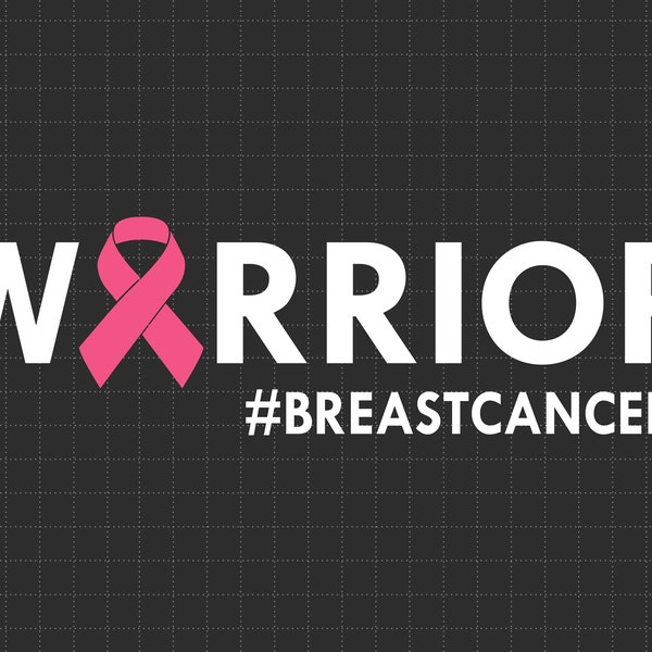 Breast Cancer Warrior Svg Png, Cancer Survivor Svg, Pink Ribbon Svg, Fight Cancer Svg, Svg, Png Files For Cricut Sublimation