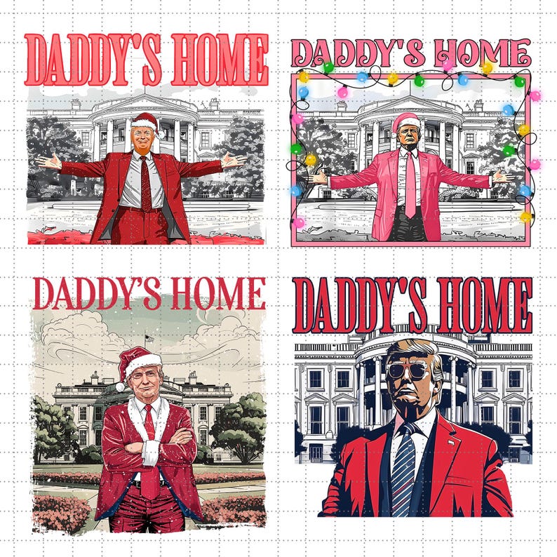 Bundle Santa Trump Very Demure Very Cutesy PNG, Election 2024, Make