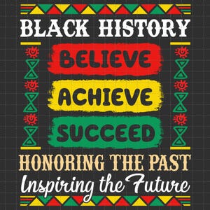 Storia dei neri: onorare il passato ispirando il futuro Png, Mese della storia dei neri, credere, raggiungere, avere successo Png, celebrare il Juneteenth 1865 Png
