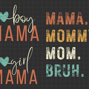 Paquete de SVG divertidos "Mamá, mamá, hermano y yo", Feliz Día de la Madre, Día de la Madre, Mamá, Vida de mamá, Maternidad