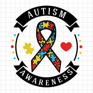Fita do Autismo Svg, Peça de Quebra-cabeça Svg, Apoio ao Autismo, 2 de Abril Svg, Conscientização do Autismo Svg, Seja Gentil Svg