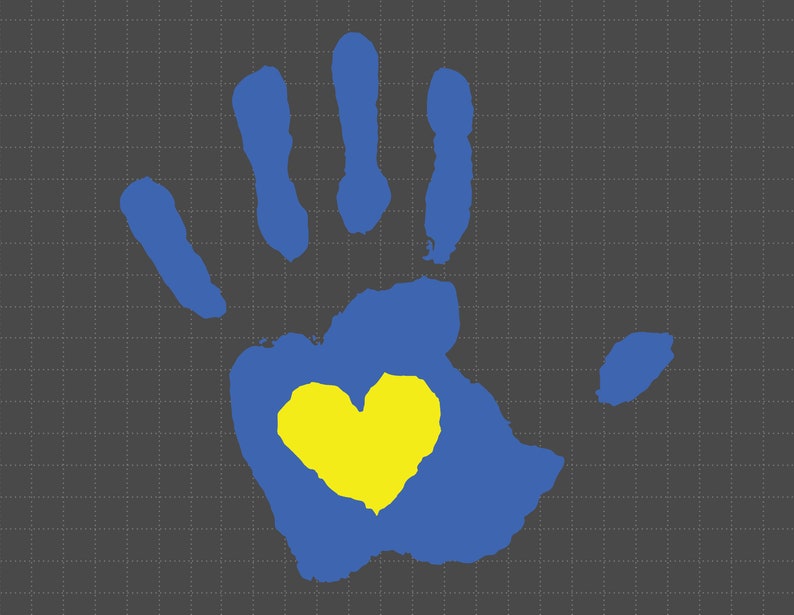 Down Syndrome Love Hand Svg, Down Trisomy 21, We Wear Blue And Yellow, World Down Syndrome Infinity Socks Symbol Svg, WDSD, 21 March image 1