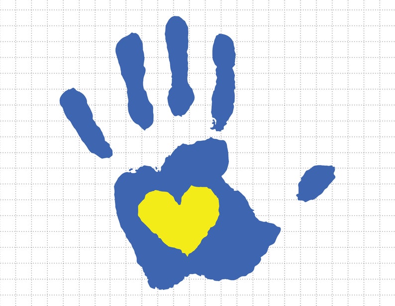 Down Syndrome Love Hand Svg, Down Trisomy 21, We Wear Blue And Yellow, World Down Syndrome Infinity Socks Symbol Svg, WDSD, 21 March image 2