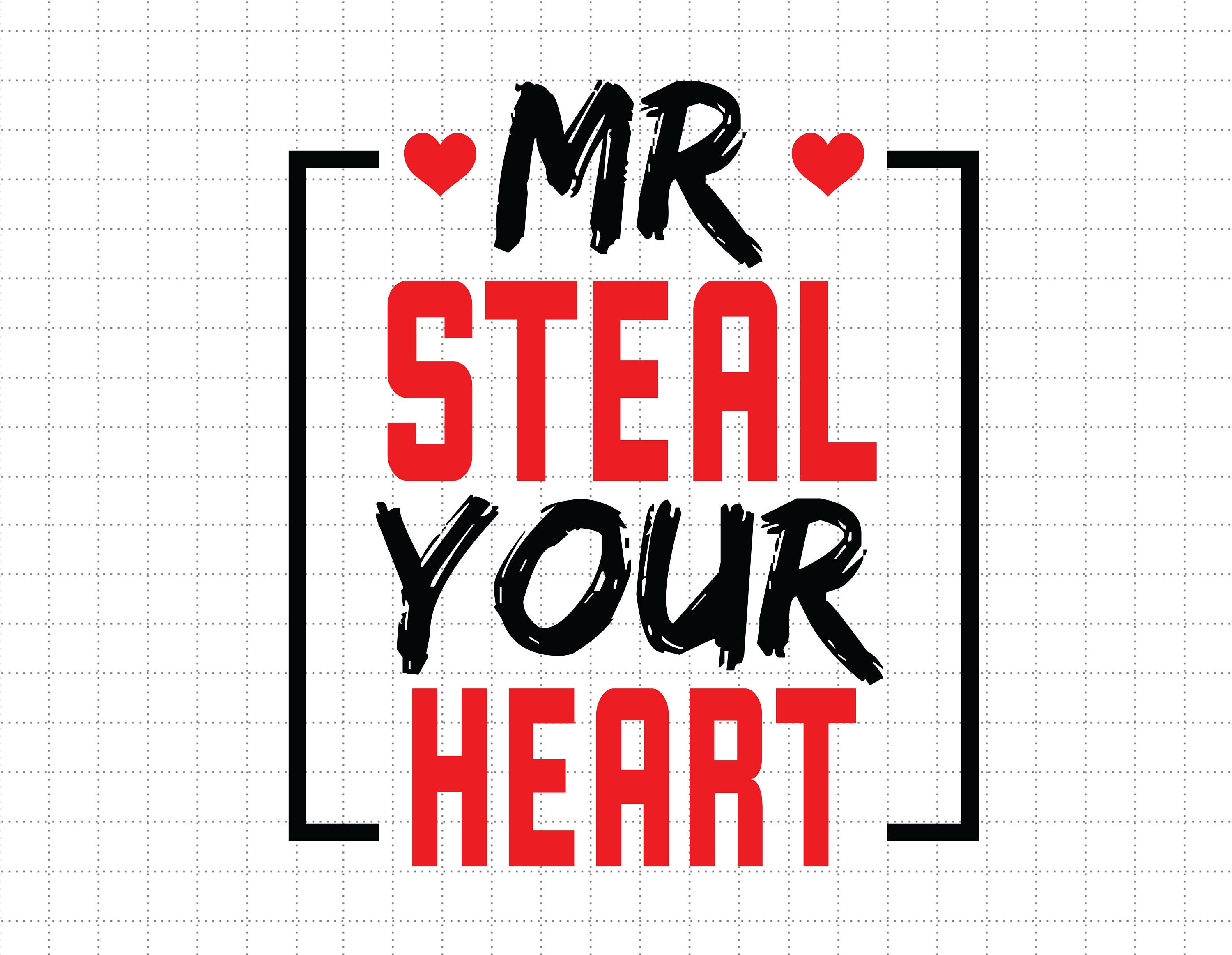 Mr. Steal Your Heart Svg for Boy Funny Valentine Svg Kid - Etsy