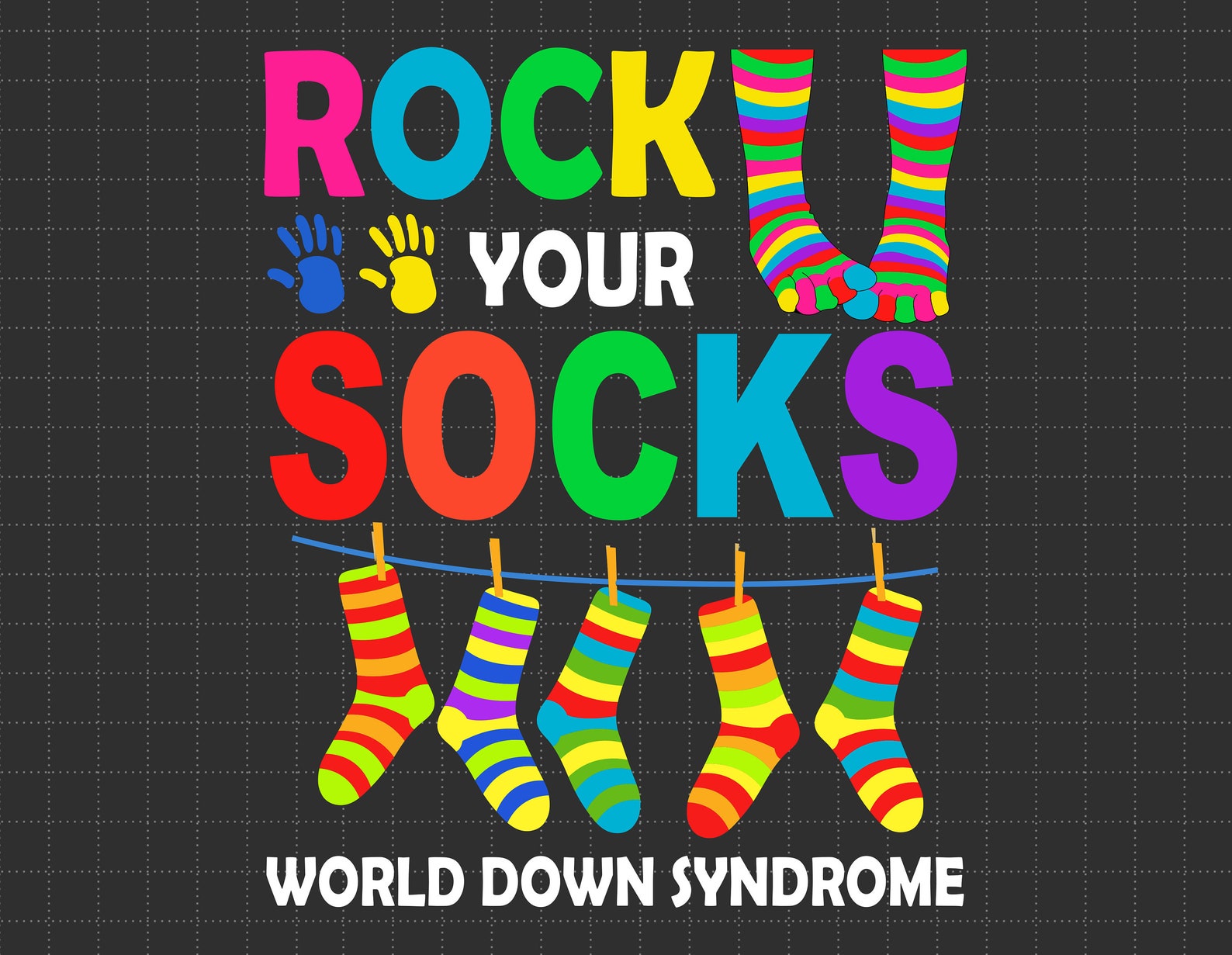 Rock Your Socks Down Syndrome Svg WDSD Down Syndrome Etsy