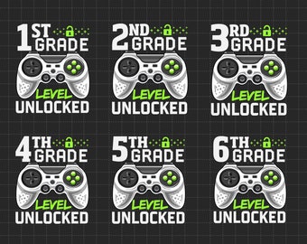 Grade Levels Unlocked Bundle Svg, Back To School Svg, Education Svg, First Day Of School, Svg, Png Files For Cricut Sublimation