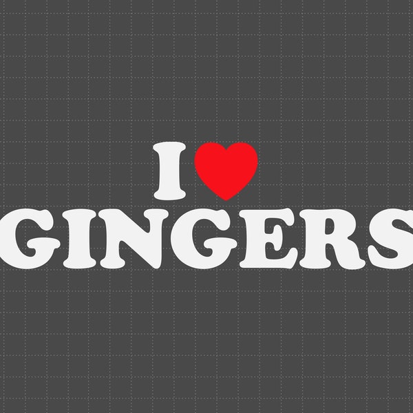 I Love Gingers Svg, Ginger Svg, Red Heart Svg, I Heart Gingers Svg, Love Valentin Day Svg