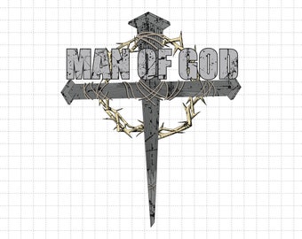 Man Of God Svg, Father's Day Svg, Crown of Thorns Svg, Jesus Cross Svg, Daddy Svg, Dad Life Svg, Dad Day, Fatherhood Svg