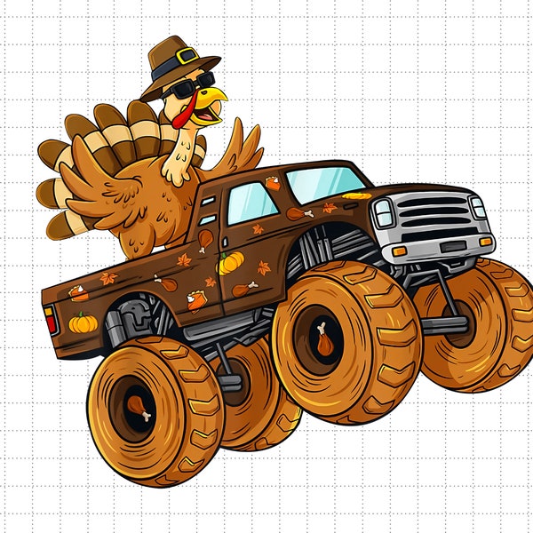 Thanksgiving Turkey Riding Monster Fall Autumn Holiday Pumpkin Png, Turkey Day Png, Fall, Png Files For Sublimation, Only PNG