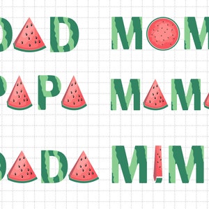 Grandparent Parents Watermelon Bundle Svg, Watermelon Lover Svg, Svg, Png Files For Cricut Sublimation