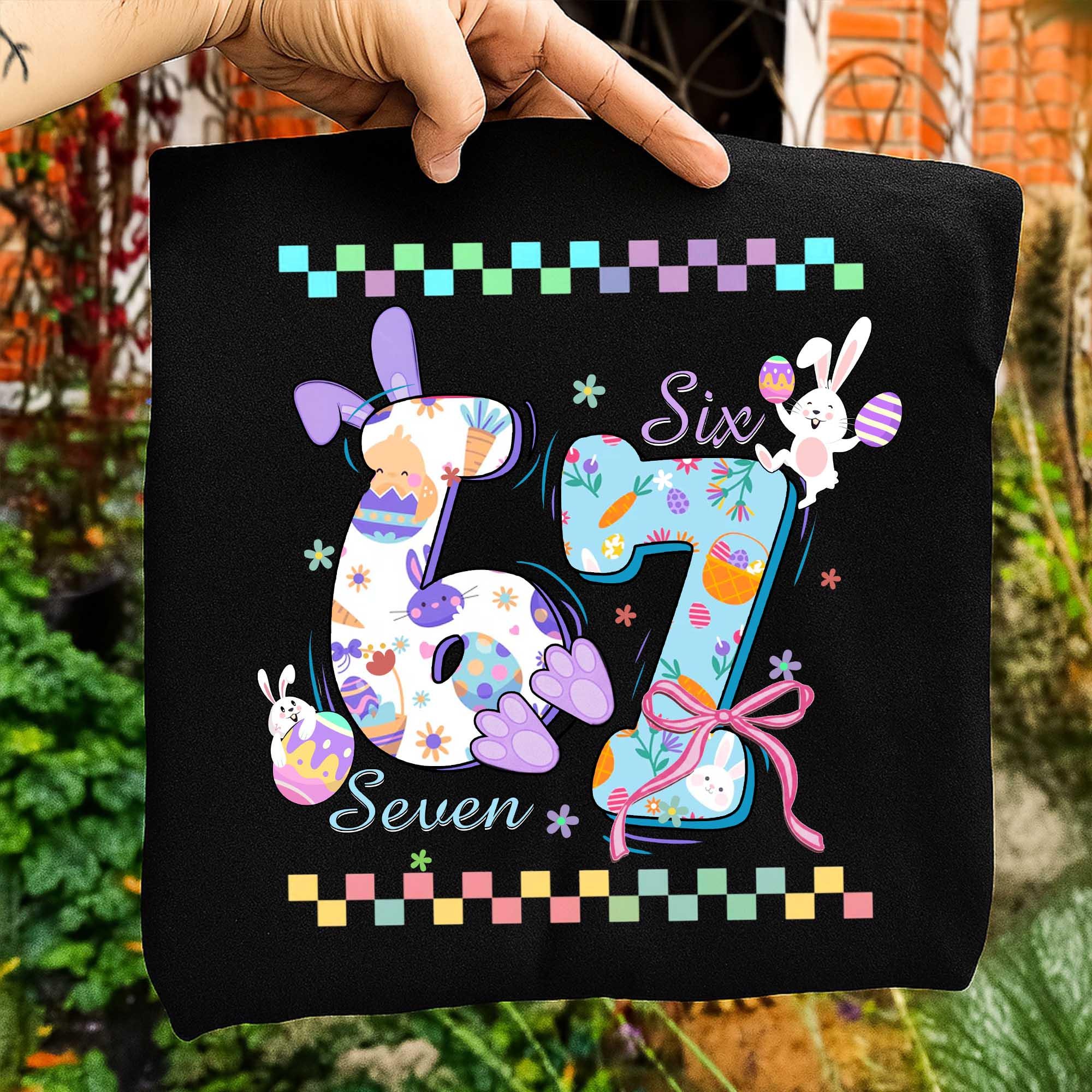 Preppy Easter Six Seven Png, Cute Coquette Easter Bunny Png, Funny Meme ...