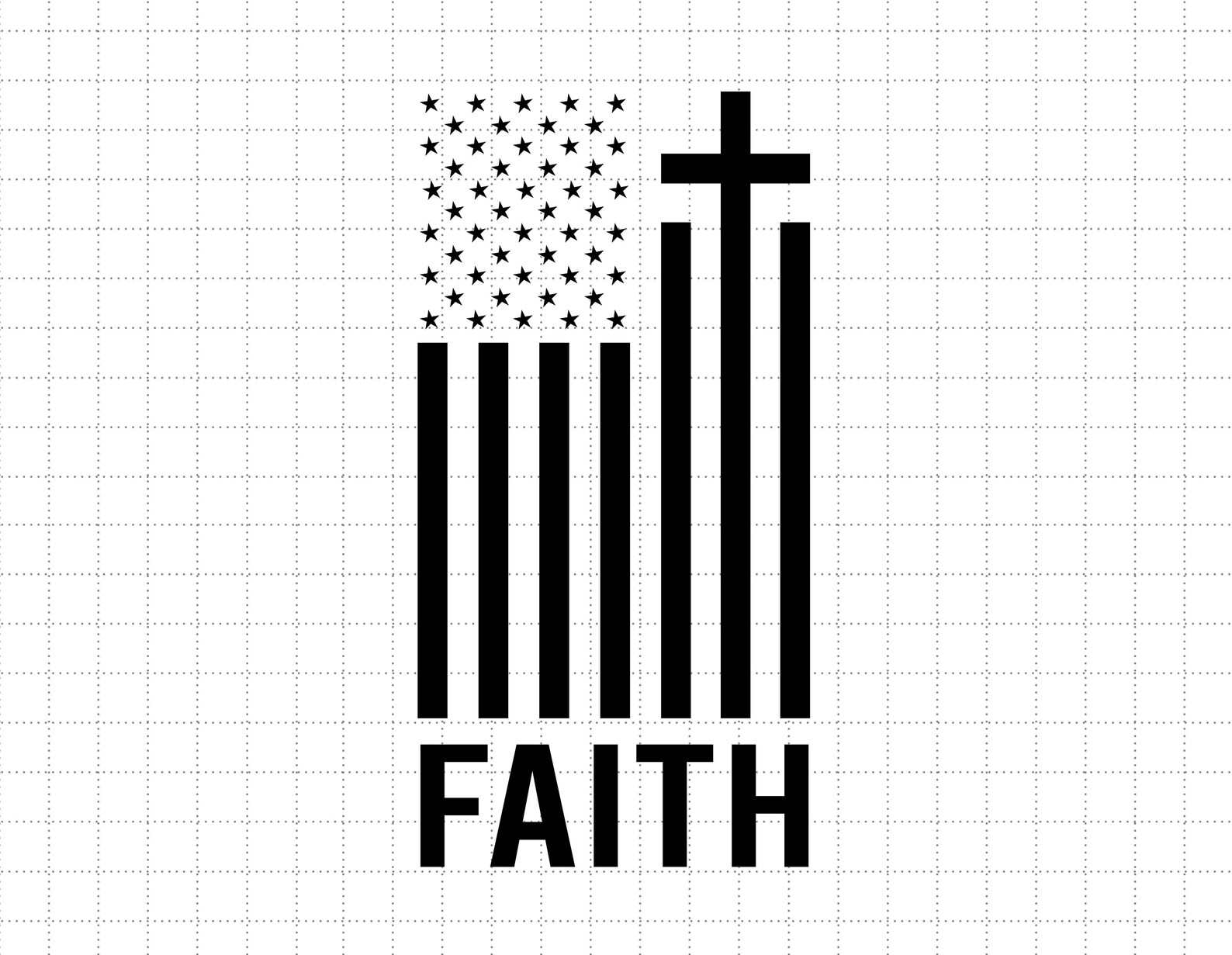 Faith Fourth of July Patriotic American Flag Military Army Etsy